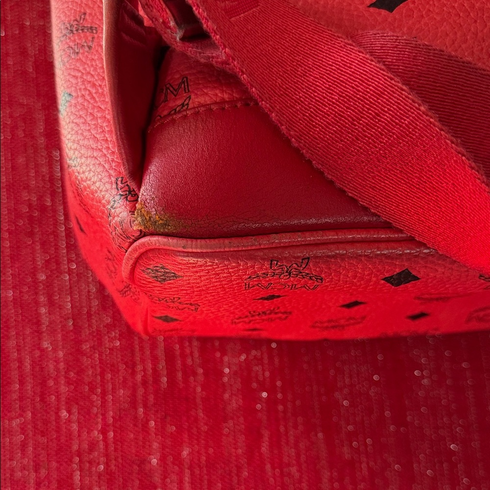 MCM Red Backpack 04514 - Picture 6 of 8